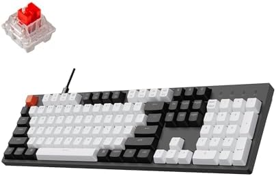 Keychron C2 Wired Full-Size Keyboard, Keychron Red Switch, White Backlight by Keychron