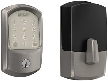 Schlage Encode Smart WiFi Deadbolt Lock with Greenwich Trim, Satin Nickel by Unknown