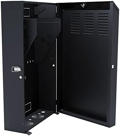 NavePoint 6U Vertical Server Rack Enclosure, Low Profile, 35.4" Deep, Max Weight Capacity 132lbs - 6U Network Cabinet Vertical Wall Mount, Perforated, Black - Image 3