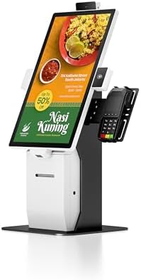 Portable Payment Terminal Self Service Kiosk, Digital Signage Display, FHD 23.8'' Touch-screen, for Fast Food Restaurant/Self-Ordering/Advertising/Beauty/Retail Store/Cafe/Bar(23.8'', Tabletop) by ACEDUROBLA
