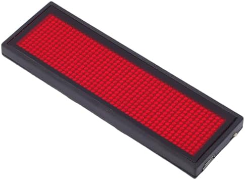 Jiawu LED Name Badge, 12x48 Pixels Mobile APP Control Programmable Name Tag, Red LED Tag with Detachable Magnet and Pin Bracket for Trade Show Party Professional Use - Image 2