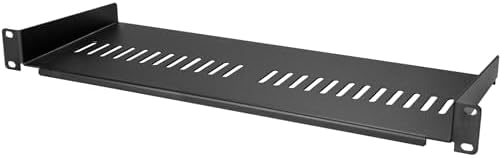 StarTech.com 1U Server Rack Shelf - Universal Vented Rack Mount Cantilever Tray for 19" Network Equipment Rack & Cabinet - Heavy Duty Steel - Weight Capacity 44lb/20kg - 7" Deep Shelf (CABSHELF1U7V) by StarTech