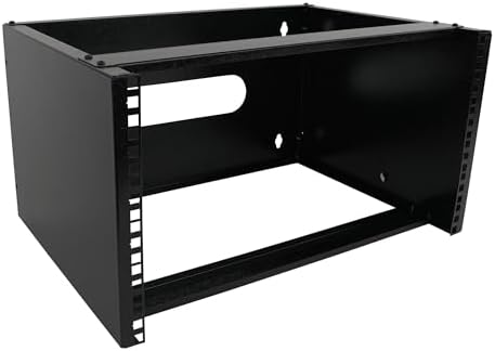 Pearington 6U Wall Mount Network Rack - 13.75 Inch Deep (Low Profile) - 19" Patch Panel Bracket for Shallow Server and IT Equipment, Network Switches - 44lbs/20kg Weight Capacity, Black (WALLMOUNT6) by Pearington