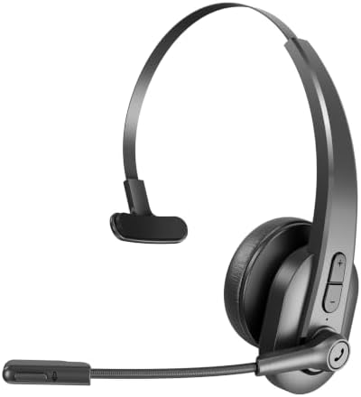 Sarevile Wireless Headset with Microphone, Bluetooth Headset for Cell Phones, Computer, Zoom Skype Mettings, On Ear for Work by Sarevile