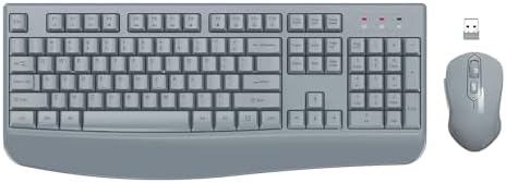 EDJO Wireless Keyboard and Mouse Combo, USB Plug & Play (Grey) by EDJO