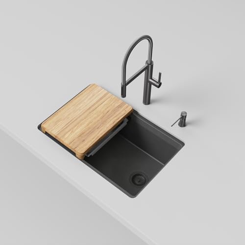 BLANCO Inteos SILGRANIT 30" Single Bowl Workstation Kitchen Sink Anthracite - Image 3
