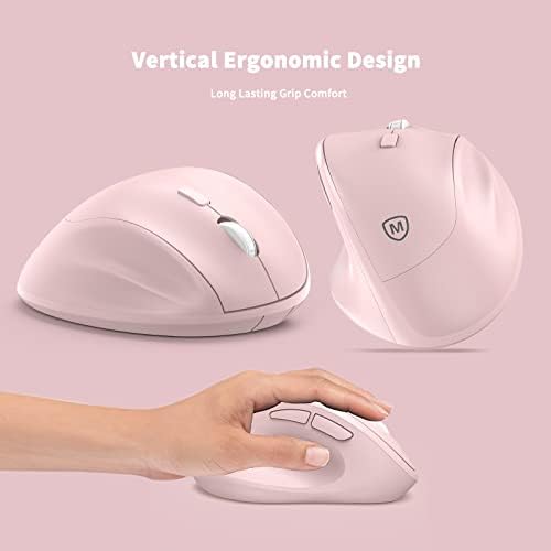 MICROPACK Digitally Yours Ergonomic Wireless Mouse with USB Receiver for PC, Laptop and Desktop, Pink - Image 3