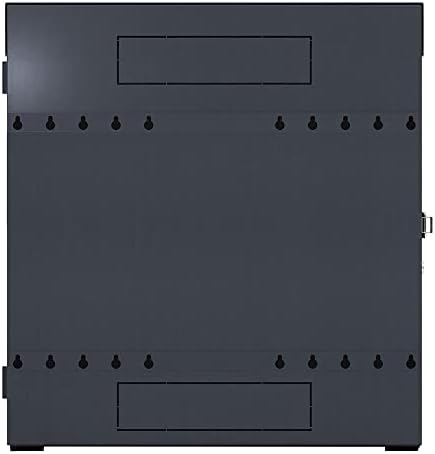 NavePoint 6U Vertical Server Rack Enclosure, Low Profile, 19.6" Deep, Max Weight Capacity 132lbs - 6U Network Cabinet Vertical Wall Mount, Perforated, Black - Image 2