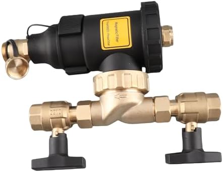 Magnetic Boiler Filter 3/4 Inch Premium Brass with 5μm Filtering by ZAWELIYO