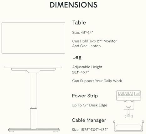 FLEXISPOT EN2 55"x28" Standing Desk Bundle with Storage Cabinet - Image 6