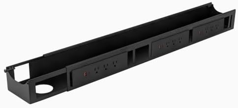 Desky Integrated Cable & Power Channel 3 Plugs Space Gray - Image 2