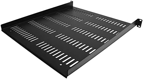 StarTech 1U Vented Rack Shelf, 19in, 55lb, 20in Deep (SHELF-1U-20-FIXED-V) - Image 2