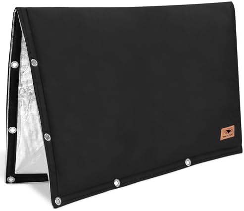 Backflow Preventer Insulation Cover - 2 Way Opening Pipe Insulation Cover for Irrigation Valve, Sprinkler Cover for Outside - Winter Freeze Protection Backflow Cover - 30" W x 24" H, Black by DEMEDO