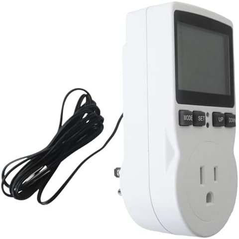 Heating & Cooling Control Outlet with Timer - Smart Plug-in Thermostat for Indoor Climate Devices, 1800W 110V, Dual-Mode Work - Image 2