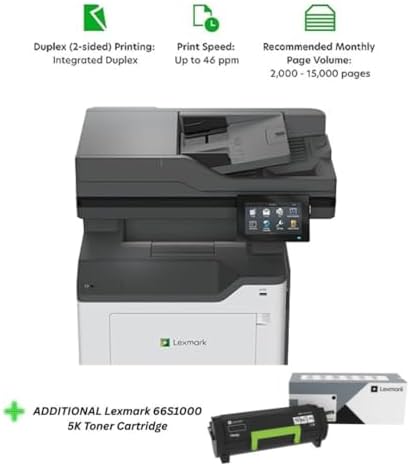 Lexmark MX532adwe Monochrome Laser All-in-One Printer + Toner Bundle - Image 3