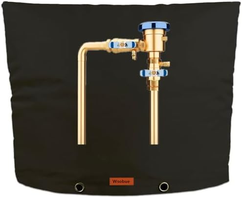 Backflow Preventer Pipe Insulation Cover Black 36''W*30''H by Wsobue
