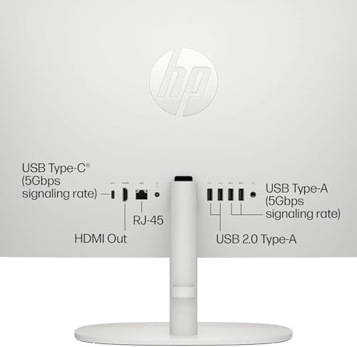 HP 22" FHD All-in-One Desktop Computer | Intel Dual-Core CPU | 16GB DDR4 RAM, 512GB PCIe SSD | WiFi 6, Bluetooth 5.3, RJ45 | Anti-Glare | Intel UHD Graphics | USB-C 5Gbps Port | Wired KB & Mouse - Image 5