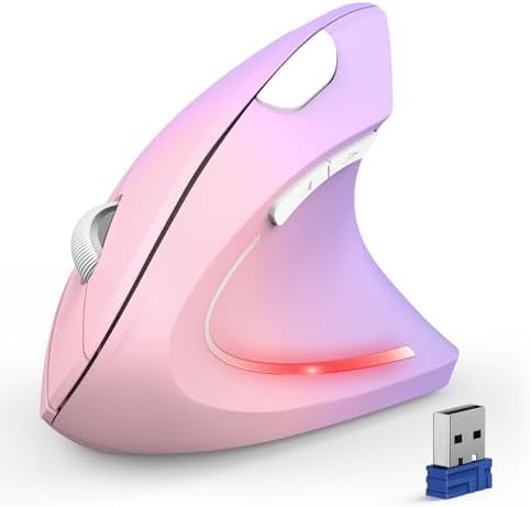 TECKNET Ergonomic Mouse, 4800 DPI Wireless Bluetooth Vertical, 3-Device by Tecknet