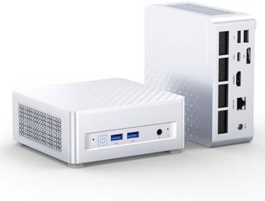 MINISFORUM M1 Plus Mini PC Core i5-12600H(12C/16T, up to 4.5 GHz) 16GB DDR5 512GB SSD Mini Computer,2x2.5G LAN/WiFi6E/BT5.2/4xUSB HDMI/DP/USB4 Triple Video Output,Iris Xe Graphics Micro PC by MINISFORUM
