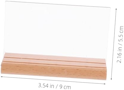 ULTECHNOVO Wood Acrylic Menu Display Stand for Restaurant Table Numbers - Image 2