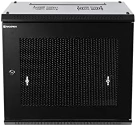 RackPath 9U Wall Mount Server Cabinet Network Rack Enclosure, Quiet Cooling Fan, Perforated Door, Black - Image 6