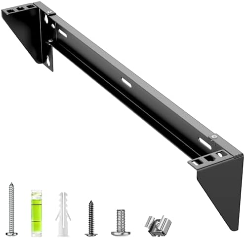 1U Vertical Wall-Mount Rack - 19" Steel Wall & Under-Desk Bracket for Server, Network Switch, or Patch Panel, Supports up to 121lbs, for Cabinet or Server Room, JHSVR-1U by STANDOPIA