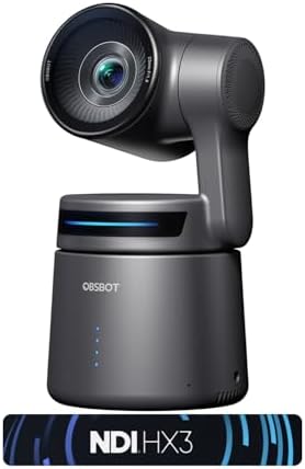 OBSBOT Tail Air NDI Streaming Camera 4K, AI Tracking PTZ Camera by OBSBOT