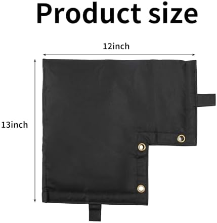Insulated Backflow Preventer Pouch - Outdoor Pipe Insulation for Winter, Well Pump & Sprinkler Valve Protection (Black 12" W*13" H) - Image 2