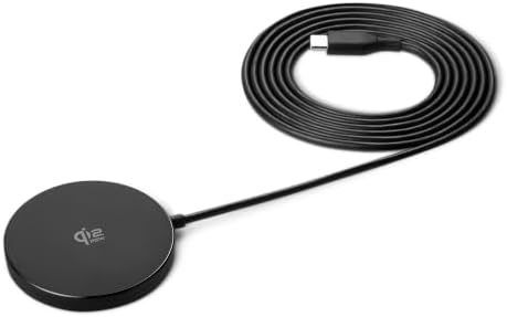 Amazon Basics 25W Qi2.2 Certified Wireless Charging Pad, MagSafe Compatible for iPhone 17/16/15/14/13/12, Magnetic Compatible for Android, Google Smartphones, Black (Adapter Not Included) by AmazonBasics