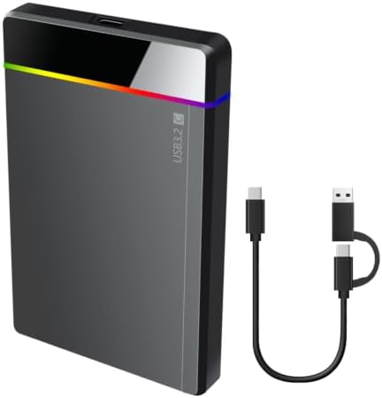 HWAYO 120GB 2.5'' Ultra Slim Portable External Hard Drive USB3.0 Type-C HDD by HWAYO