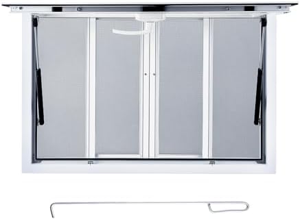 Concession Window, 48"W x 36"H Aluminum Alloy Concession Serving, Up to 85 Degrees Serving Window for Food Trucks Concession Trailers by Unknown