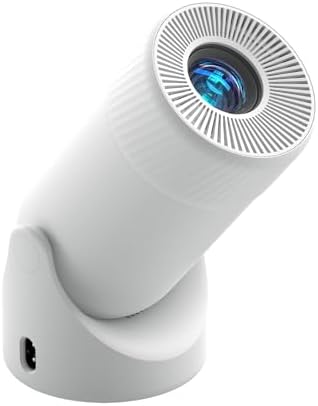 Upgraded Fire-Resistant Mini Projector with WiFi & Bluetooth , Portable Projector 4K Support, Auto Keystone & 180° Rotatable, Body for iPhone/Android/TV Stick/HDMI, Smart Proyector for Home Outdoor by Unknown