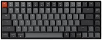Keychron K2 75% Layout Bluetooth Wireless Mechanical Gaming Keyboard Silent K Pro Red Switch/White LED Backlit/USB C/Anti Ghosting/N-Key Rollover, 84 Keys, for Mac Windows by Keychron