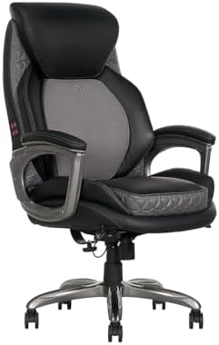 Sharper Image S-600 Active Lumbar Heated Ergonomic Bonded Leather Swivel Executive Massage Chair, Black (60098-BLK) by Unknown