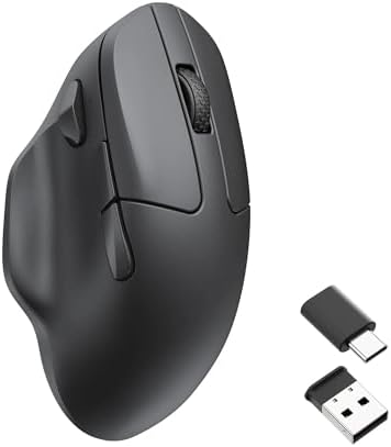 Keychron M7 Wireless Mouse, 26K DPI, 2.4 GHz/Bluetooth/Wired, 63g, Black by Keychron