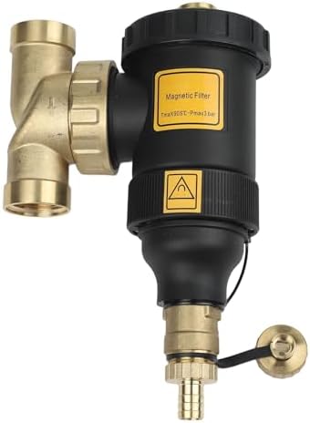 Central Water Heater Filter, Magnetic Sludge Separator for Boiler, DN20 3/4 Inch DN25 1 Inch DN32 1-1/4 Inch Threaded Connection, Scale Rust Removal, Stainless Steel Element(DN25/1 inch female) by Oceanialend