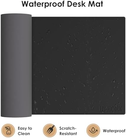 Charging Desk Mat, 15W Power, Black 23.4"x15.6" (Left) - Image 6