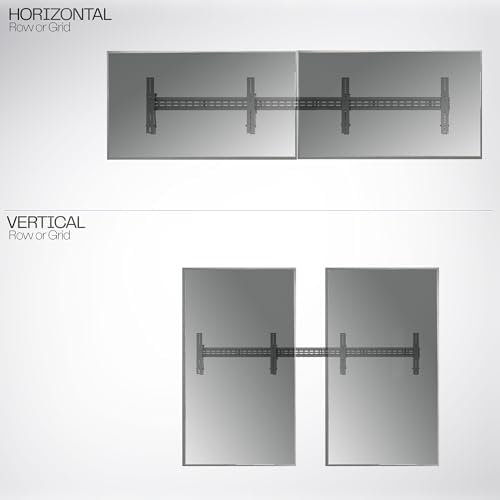 VIVO Black Pop-Out 1x2 Video Wall Mount for 37-65 in TVs, MOUNT-VW65-2 - Image 6