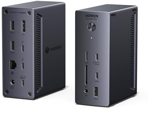 UGREEN 13-in-1 Thunderbolt 4 Docking Station, Dual 4K@60Hz, 3xTBT4, 40Gbps by UGREEN