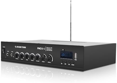 Sound Town 70V/100V Commercial Power Amplifier (PAC80-2) - Image 2