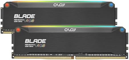 OLOy DDR4 RAM 16GB (2x8GB) Black Hairline Blade RGB 3000 MHz CL16 1.35V 288-Pin Desktop Gaming UDIMM (MD4U0830160BRKDA) - Image 2