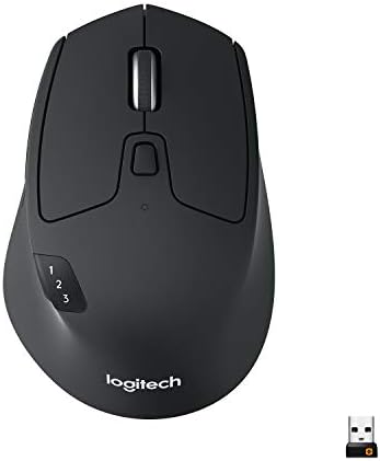 Logitech M720 Triathalon Full Size Multi-Device Wireless Mouse - Black by Unknown