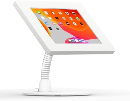 VidaMount White Covered Home Button Enclosure and Portable Flexible Stand [Bundle] Compatible with iPad 10.2" (7th, 8th & 9th Gen) by VidaMount
