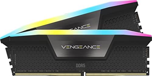 CORSAIR Vengeance RGB DDR5 RAM 32GB (2x16GB) Up to 6000MHz CL30-36-36-76 1.40V AMD EXPO Intel XMP Desktop Computer Memory - Gray (CMH32GX5M2B6000Z30K) by Unknown