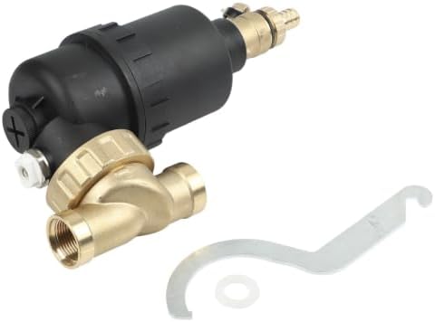 Heating System Magnetic Water Filter With On/Off Drain Valve, DN20 DN25 DN32 Threaded Inlet, Removes Sediment And Scale From Boiler, Brass And Plastic Construction For HVAC Protection(DN20) by Unknown