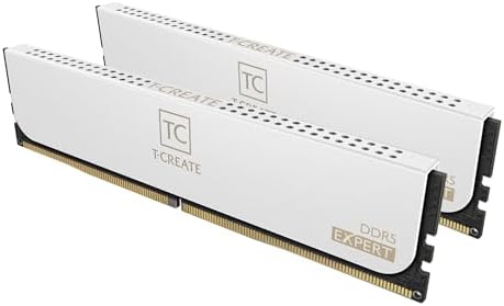 TEAMGL_Product_Group T-Create Expert Overclocking 10L DDR5 32GB Kit (2x16GB) 7200MHz (PC5-57600) CL34 A-DIE Desktop Memory Module Frame White - CTCWD532G7200HC34ADC01 by TEAMGROUP