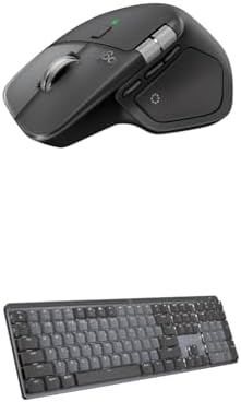 Logitech MX Master 4 for Mac Wireless Bluetooth Mouse with Haptic Feedback + MX Mechanical Wireless Illuminated Keyboard with Tactile Quiet Switches - USB-C, Windows, Linux, Chrome, Mac - Space Black by Logitech
