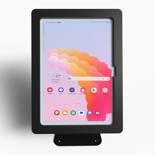 Anti-Theft Acrylic Case with 360 Rotate 180 Swivel Metal Desktop Stand & 90-Degree USB C Cable for Samsung Galaxy TAB A8 10.5 Tablet (Black, TAB A8 10.5) - Image 6