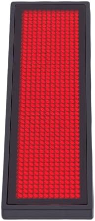 Jiawu LED Name Badge, 12x48 Pixels Mobile APP Control Programmable Name Tag, Red LED Tag with Detachable Magnet and Pin Bracket for Trade Show Party Professional Use by JIAWU