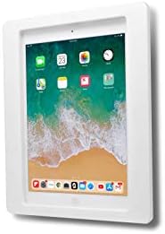 Anti-Theft Acrylic VESA Enclosure for Apple iPad 5/6 9.7" with Free Wall Mount Kit & 90-Degree Angle Charge Cable (iPad 5/6 9.7", White) by TABcare